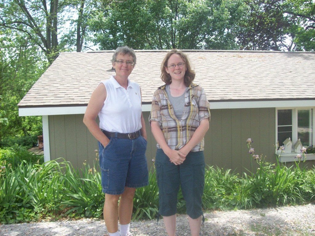 Alice and I in front of her house.