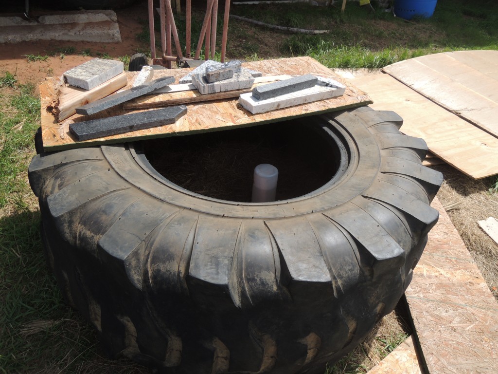 Big Tire Makes a Great Brooder for Guinea Keets