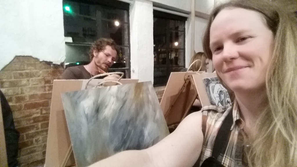 Our 10th Anniversary date night: Painting class at Paint n Cheers in Oklahoma City