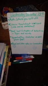 dry erase board checklist 5th grade homeschool