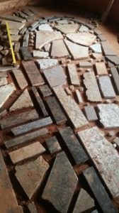 granite scraps home farm soil cement floor handmade home