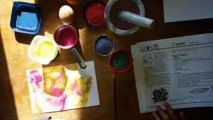 homeschool, art, giotto, artist study, 6th grade, egg paint