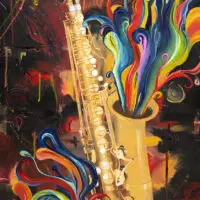 24x36 alto saxophone poster print