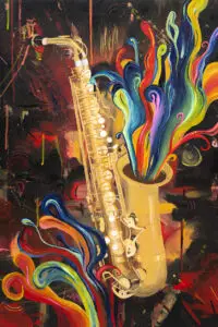 24x36 alto saxophone poster print